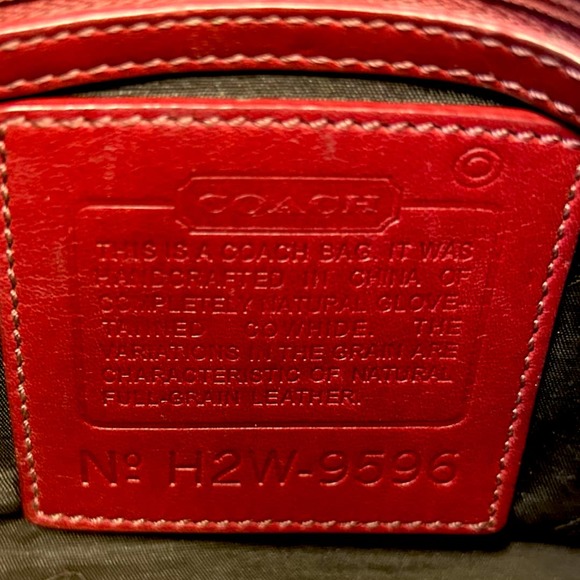 SOLD NOT FOR SALEVintage COACH | Legacy Red Leather Demi Shoulder Bag | 9596 EUC - Picture 6 of 15